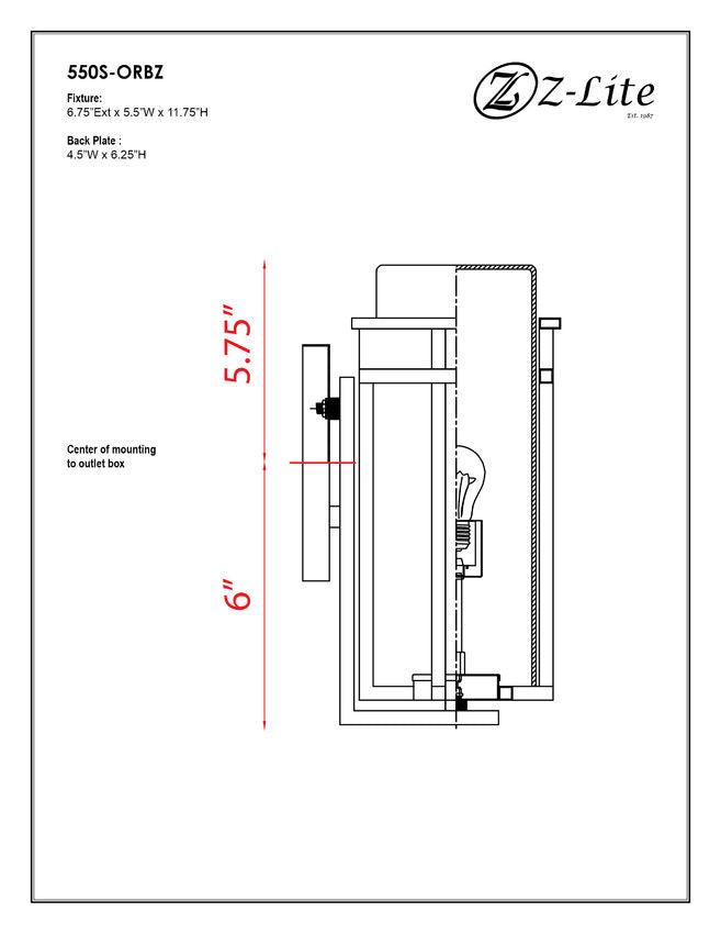 Z-Lite Abbey 5" 1-Light Outdoor Rubbed Bronze Outdoor Wall Sconce With Matte Opal Glass Shade