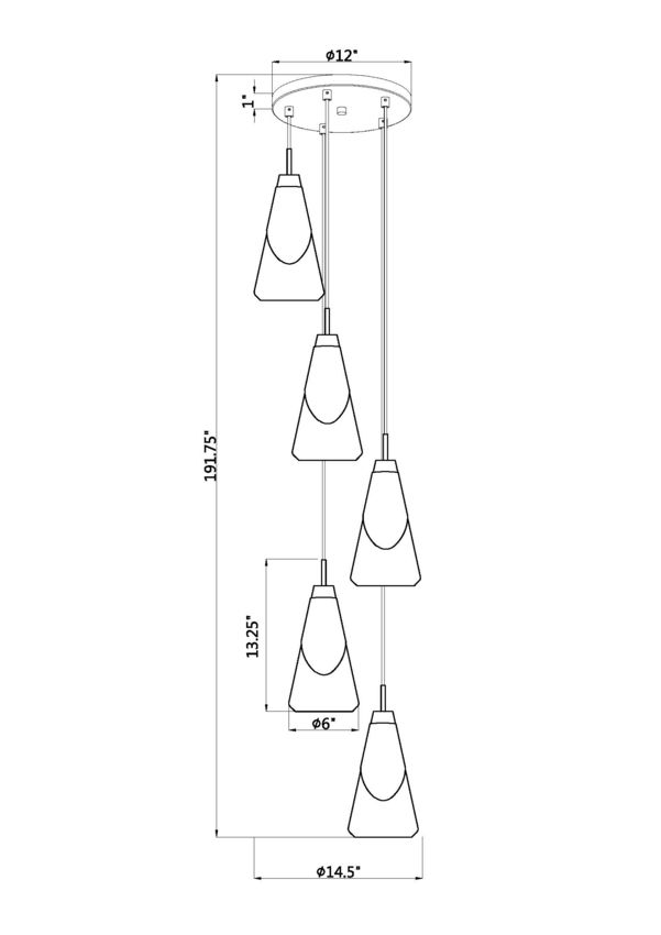 Z-Lite Aimie 5-Light Candelabra Bulb Base Matte Black Steel Frame Feathered White Glass Shade Chandelier