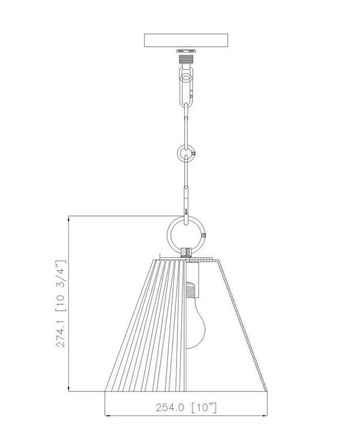 Z-Lite Alaric 10" 1-Light Matte Black Pendant Light With White Glass Shade