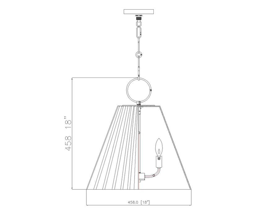 Z-Lite Alaric 18" 3-Light Polished Nickel Pendant Light With White Glass Shade