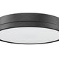 Z-Lite Algar 16" 1-Light LED Matte Black Steel and Frosted Acrylic Shade Flush Mount Light