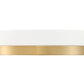 Z-Lite Algar 16" 1-Light LED Matte White and Modern Gold Steel With Frosted Acrylic Shade Flush Mount Light