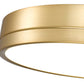 Z-Lite Algar 16" 1-Light LED Modern Gold Steel and Frosted Acrylic Shade Flush Mount Light