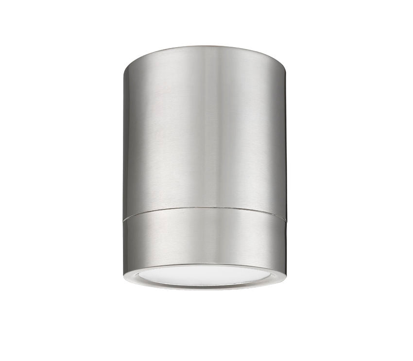 Z-Lite Algar 6" 1-Light LED Brushed Nickel Steel With Frosted Acrylic Shade Flush Mount Light