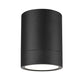 Z-Lite Algar 6" 1-Light LED Matte Black Steel With Frosted Acrylic Shade Flush Mount Light