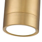 Z-Lite Algar 6" 1-Light LED Modern Gold Steel With Frosted Acrylic Shade Flush Mount Light