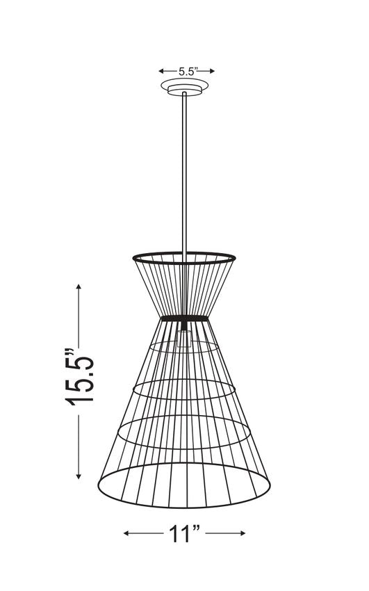 Z-Lite Alito 11" 1-Light Matte Black Iron Mini Pendant Light