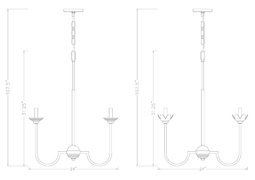 Z-Lite Allistair 5-Light Candelabra Bulb Base Matte Black Steel Frame Clear Ribbed Glass Shade Chandelier
