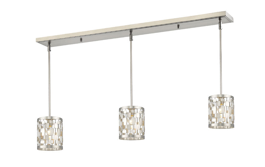 Z-Lite Almet 6" 3-Light Brushed Nickel Island Light