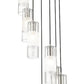 Z-Lite Alton 18" 7-Light Brushed Nickel Steel and Clear Frosted Glass Shade Chandelier