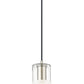 Z-Lite Alton 5" 1-Light Brushed Nickel Steel and Clear Frosted Glass Shade Pendant Light