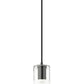Z-Lite Alton 5" 1-Light Matte Black Steel and Clear Frosted Glass Shade Pendant Light