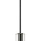 Z-Lite Alton 824P-ROD 5" 1-Light Matte Black Steel and Clear Frosted Glass Shade Pendant Light