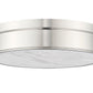 Z-Lite Anders 15" 1-Light LED Polished Nickel Steel and Marbling Parian Shade Flush Mount Light