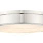 Z-Lite Anders 22" 3-Light LED Polished Nickel Steel and Marbling Parian Shade Flush Mount Light