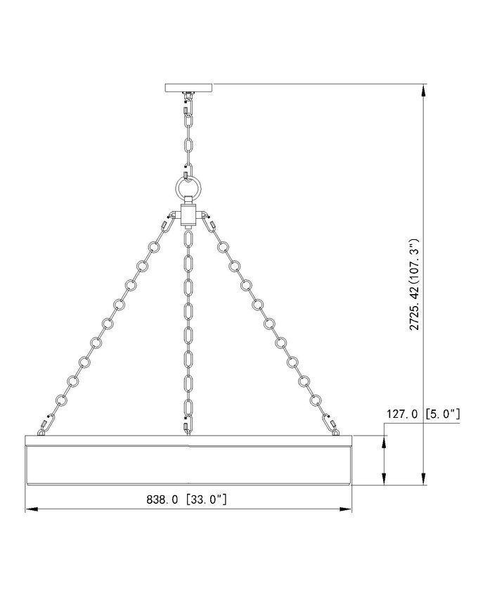 Z-Lite Anders 33" 3-Light LED Polished Nickel Steel and Marbling Parian Shade Chandelier
