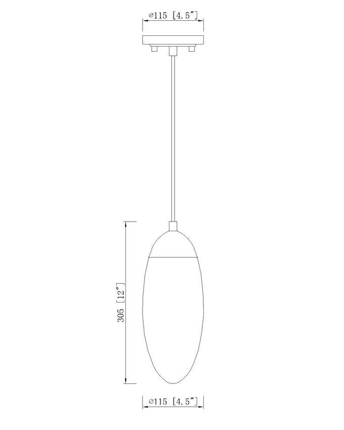 Z-Lite Arden 5" 1-Light Rubbed Brass Pendant Light With Clear Glass Shade