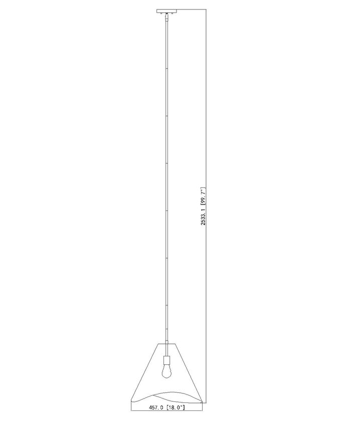 Z-Lite Aria 18" 1-Light Medium Modern Gold Steel Inner White Shade Pendant Lighting