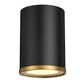Z-Lite Arlo 6" 1-Light Matte Black and Rubbed Brass Steel Flush Mount Lighting
