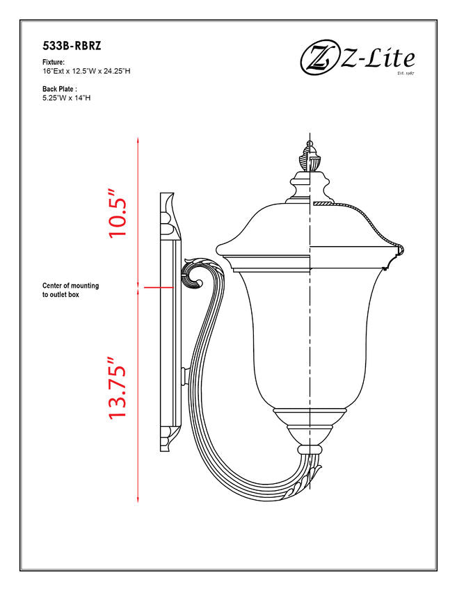 Z-Lite Armstrong 12" 3-Light Bronze Aluminum Outdoor Wall Sconce With Clear Water Glass Shade