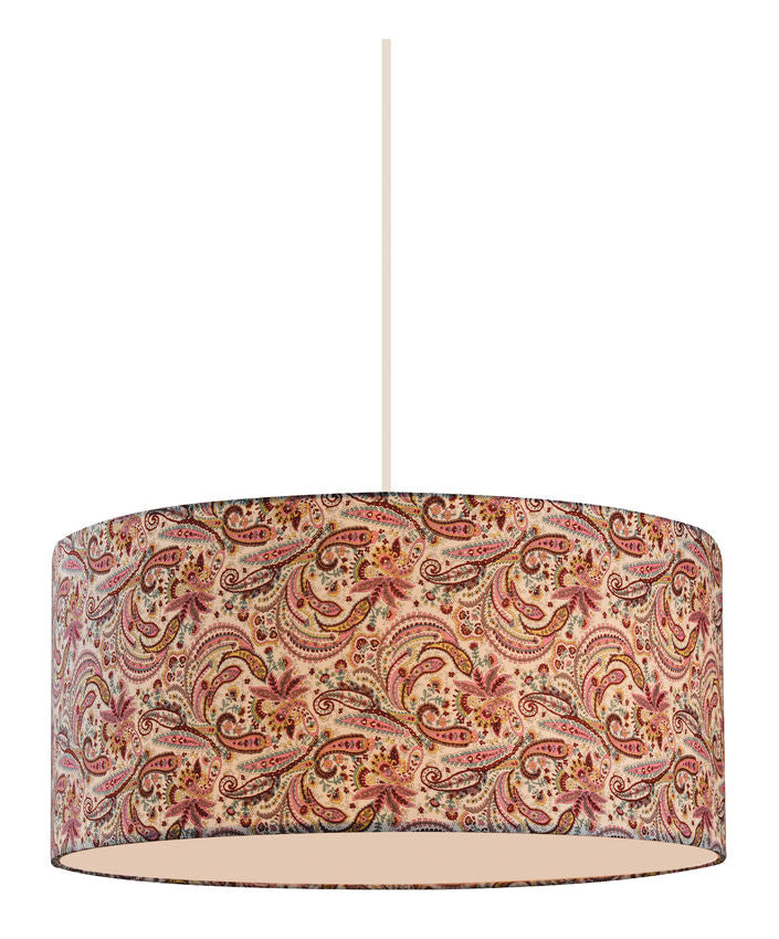 Z-Lite Astra 20" 3-Light Gloss White Pendant Light With Pink Fabric Shade