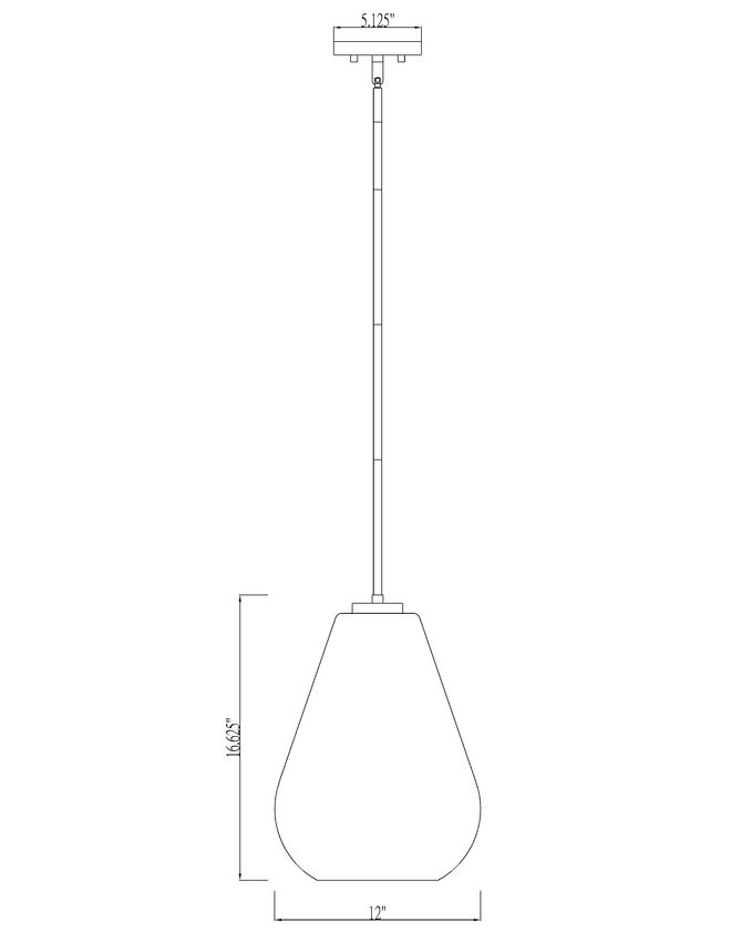 Z-Lite Ayra 12" 1-Light Matte Black Steel Clear Glass Shade Pendant Light