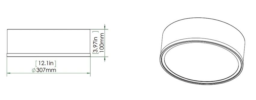 Z-Lite Bradley 12" 1-Light LED-Integrated Matte Black and Modern Gold Frosted Plastic Shade Flush Mount Lighting