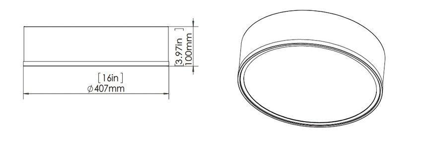 Z-Lite Bradley 16" 1-Light LED-Integrated Matte Black and Modern Gold Frosted Plastic Shade Flush Mount Lighting