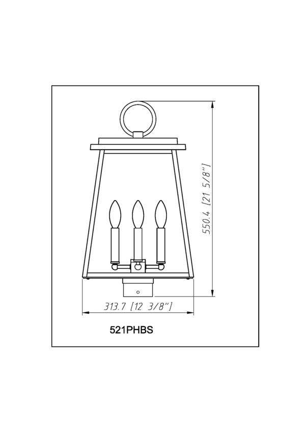 Z-Lite Broughton 13" W x 22" H 4-Light Black Outdoor Post Mount Fixture With Clear Beveled Glass Shade