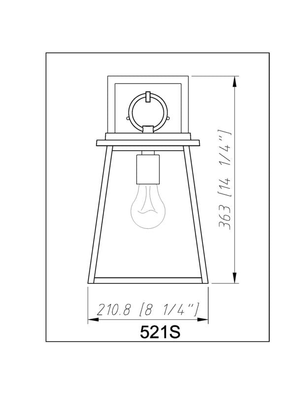 Z-Lite Broughton 9" 1-Light Black Aluminum Outdoor Wall Sconce With Clear Beveled Glass Shade