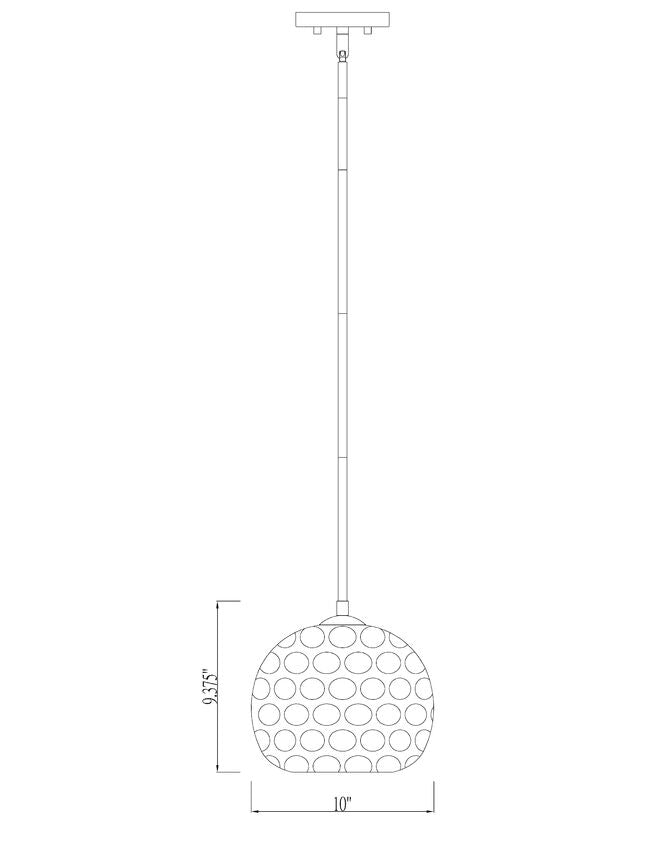 Z-Lite Chloe 10" 1-Light Brushed Nickel Pendant Light With Clear Glass Shade