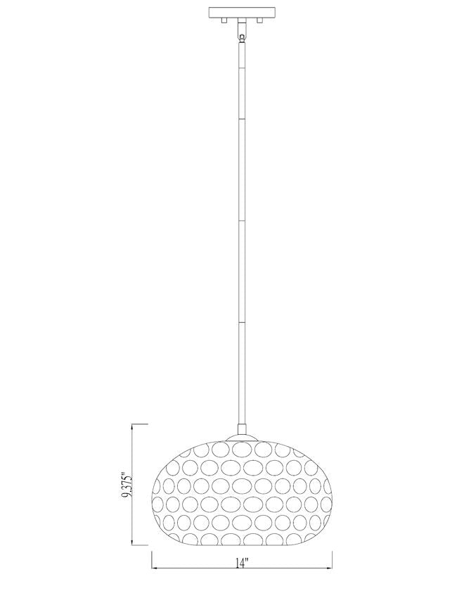 Z-Lite Chloe 14" 1-Light Olde Brass Pendant Light With Clear Glass Shade