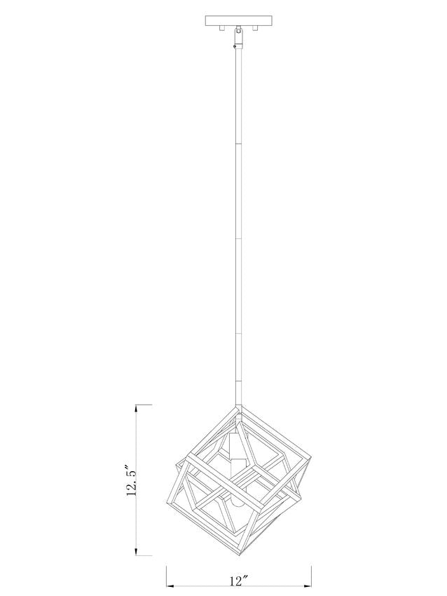 Z-Lite Euclid 12" 1-Light Matte Black Steel Mini Pendant Light
