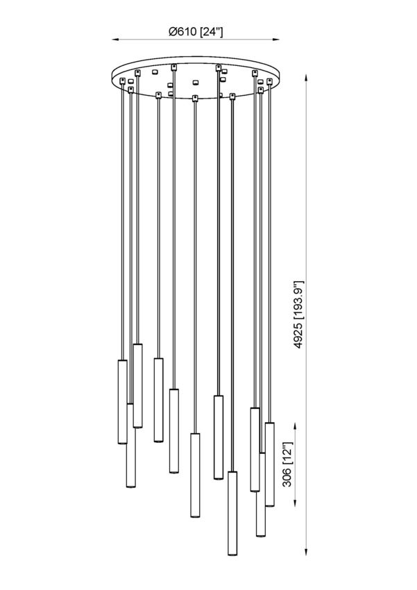 Z-Lite Forest 11-Light LED-Integrated Brushed Nickel Steel Chandelier