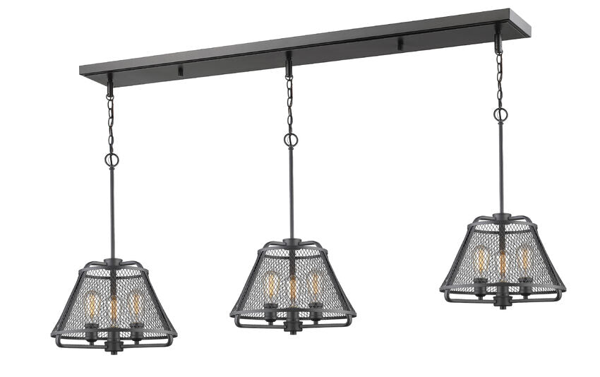 Z-Lite Iuka 16" 9-Light Bronze Steel Island Light