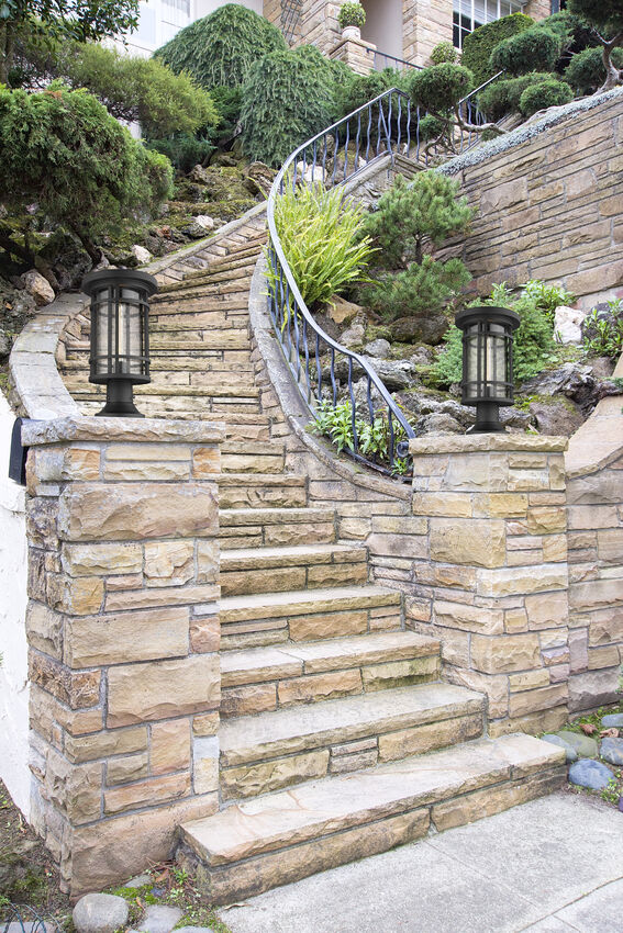 Z-Lite Jordan 10" W x 20" H 1-Light Black Outdoor Post Mount Fixture and Round Pier Mount With Clear Seedy Glass Shade
