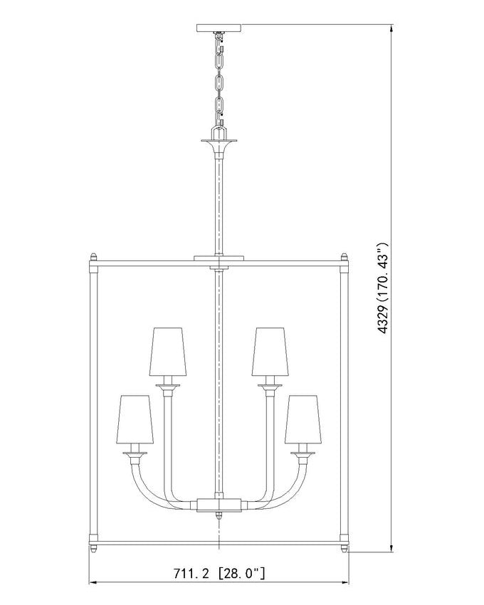 Z-Lite Katerina 28" 9-Light Candelabra Base Brushed Nickel Steel and Glass White Fabric Shade Chandelier