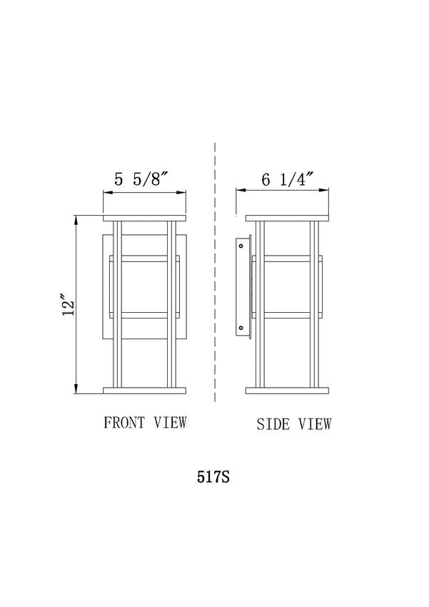 Z-Lite Luca 6" 2-Light LED Black Aluminum Outdoor Wall Sconce With Etched Glass Shade