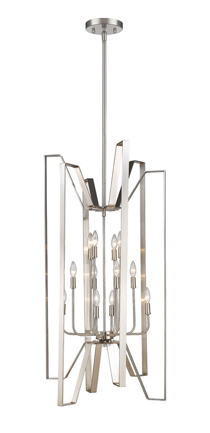 Z-Lite Marsala 22" 12-Light Brushed Nickel Steel Pendant Light