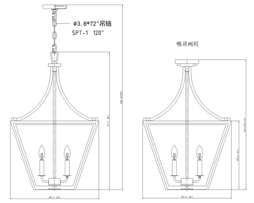 Z-Lite Montalcino 18" 4-Light Rubbed Brass Steel Frame Clear Seedy Glass Shade Chandelier
