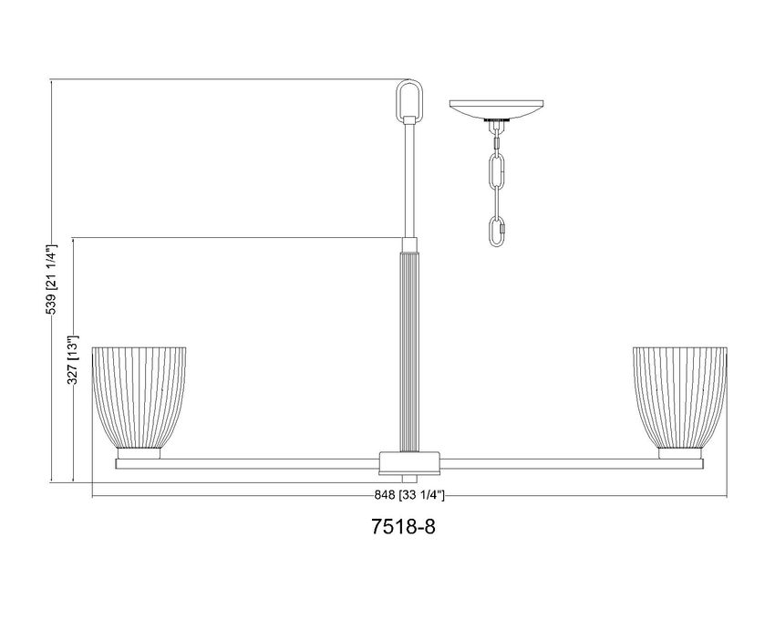 Z-Lite Naya 8-Light Medium Bulb Base Matte Black Steel Frame Matte Opal Glass Shade Chandelier