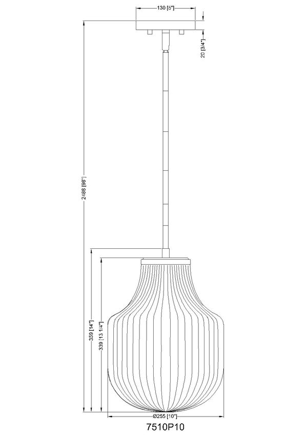 Z-Lite Newbury 10" 1-Light Modern Gold Steel Frame Pendant Light With White Opal Glass Shade