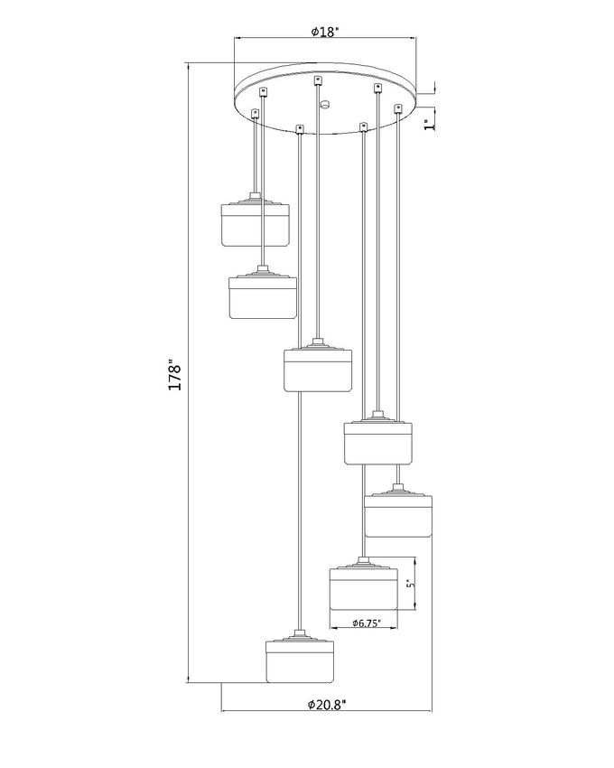 Z-Lite Renaud 21" 7-Light LED-Integrated Matte Black Steel Frame Feathered White Glass Shade Chandelier