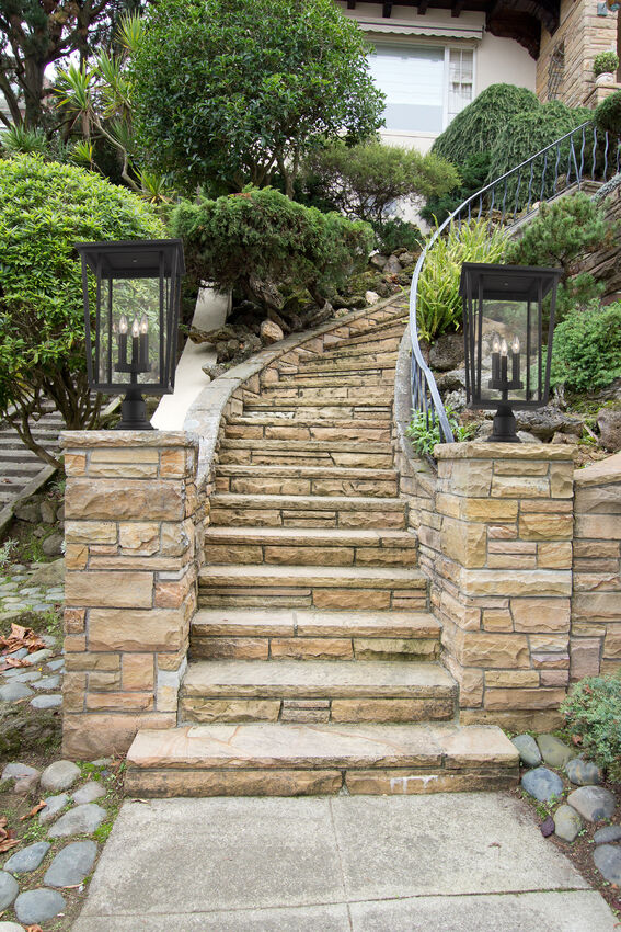 Z-Lite Seoul 14" W x 26" H 3-Light Oil Rubbed Bronze Outdoor Post Mount Fixture and Square Pier Mount With Clear Glass Shade