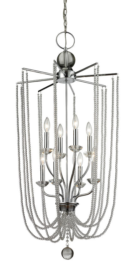 Z-Lite Serenade 21" 8-Light Chrome Steel Pendant Light