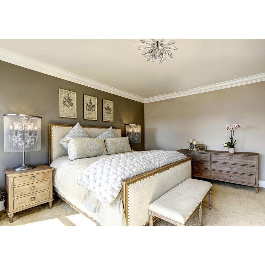 Z-Lite Soleia 18" 3-Light Clear Crystal Shade Flush Mount With Chrome Frame Finish