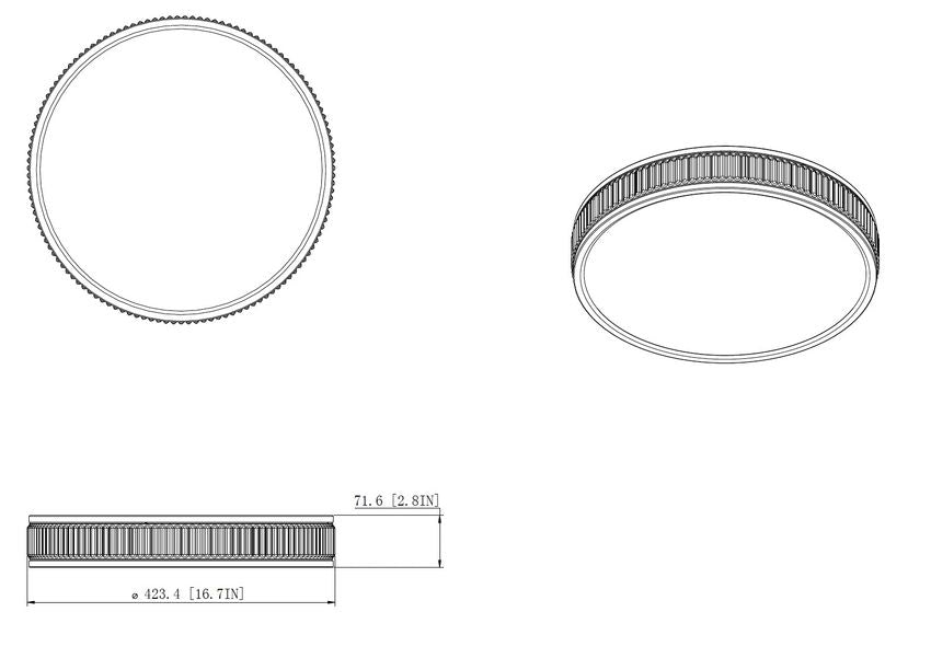 Z-Lite Stari 17" 1-Light LED Integrated Brushed Nickel Steel Frosted Acrylic Shade Flush Mount Lighting