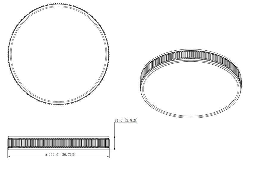 Z-Lite Stari 21" 1-Light LED Integrated Matte Black Steel Frosted Acrylic Shade Flush Mount Lighting