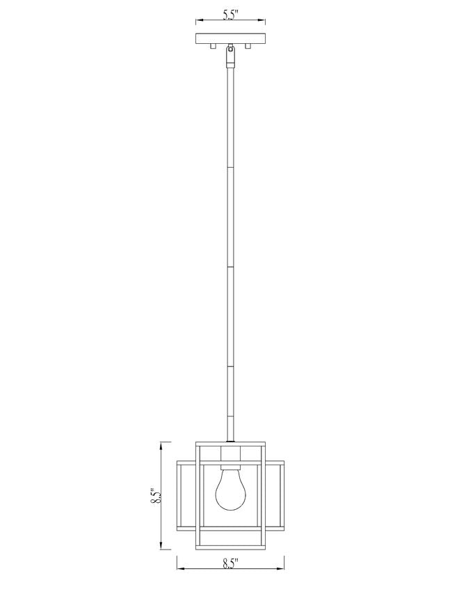 Z-Lite Titania 9" 1-Light Bronze and Olde Brass Steel Mini Pendant Light