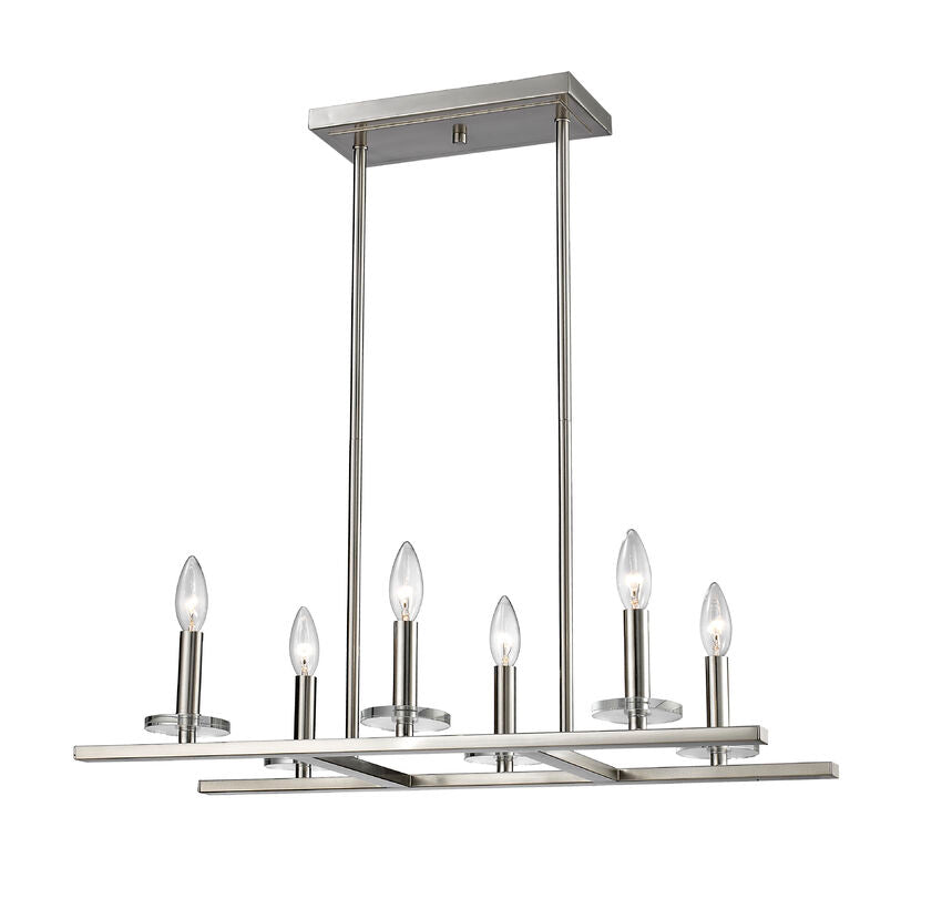 Z-Lite Verona 13" 6-Light Brushed Nickel Pendant Light
